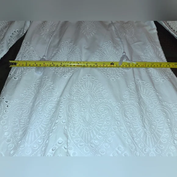 🤩Host Pick❤️Soft Surroundings Midi Eyelet City Of Gardens Dress Women's Sz Med - Picture 5 of 8